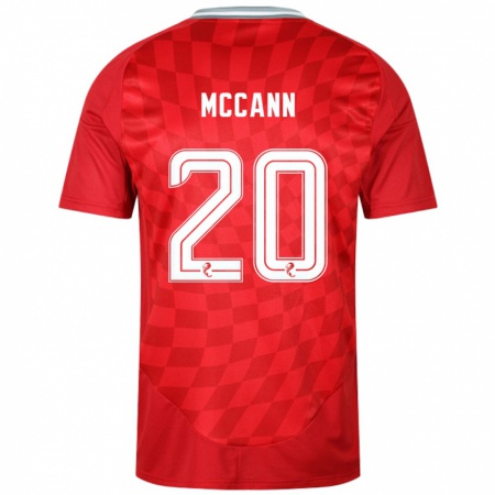 Kandiny Enfant Maillot Annalisa Mccann #20 Rouge Tenues Domicile 2024/25 T-Shirt