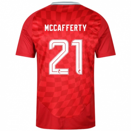 Kandiny Enfant Maillot Eirinn Mccafferty #21 Rouge Tenues Domicile 2024/25 T-Shirt