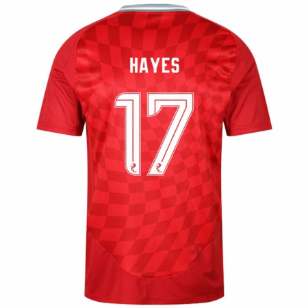 Kandiny Enfant Maillot Jonny Hayes #17 Rouge Tenues Domicile 2024/25 T-Shirt