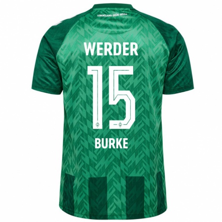 Kandiny Enfant Maillot Oliver Burke #15 Vert Tenues Domicile 2024/25 T-Shirt