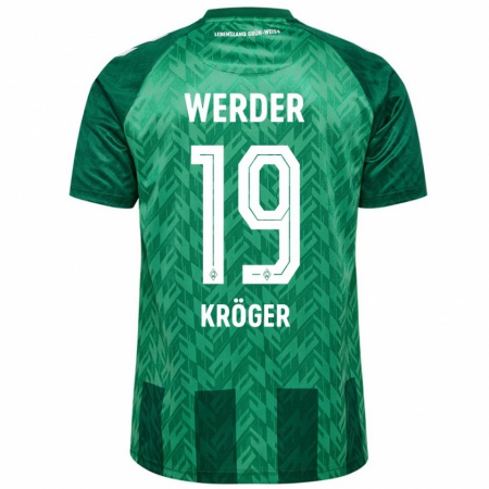 Kandiny Enfant Maillot Moritz Kröger #19 Vert Tenues Domicile 2024/25 T-Shirt