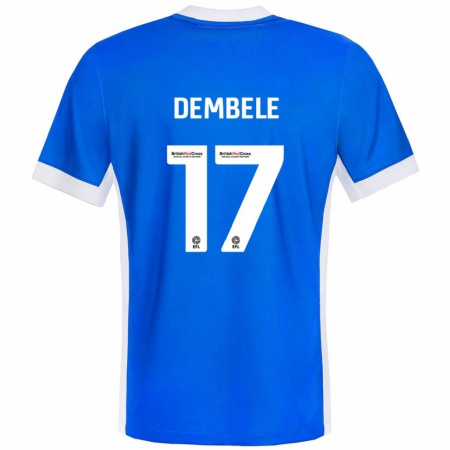 Kandiny Enfant Maillot Siriki Dembélé #17 Bleu Blanc Tenues Domicile 2024/25 T-Shirt