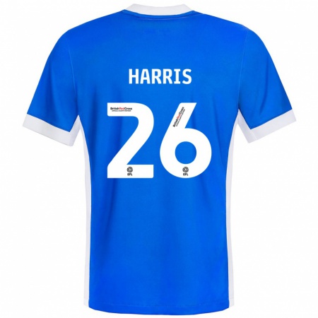 Kandiny Enfant Maillot Luke Harris #26 Bleu Blanc Tenues Domicile 2024/25 T-Shirt