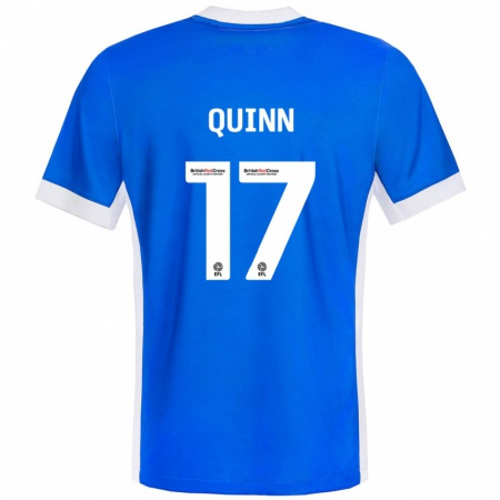 Kandiny Enfant Maillot Lucy Quinn #17 Bleu Blanc Tenues Domicile 2024/25 T-Shirt