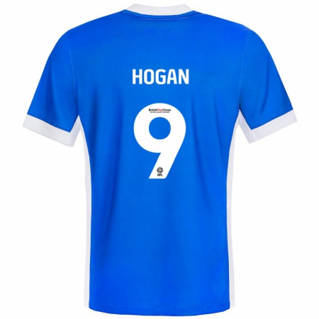 Kandiny Enfant Maillot Scott Hogan #9 Bleu Blanc Tenues Domicile 2024/25 T-Shirt