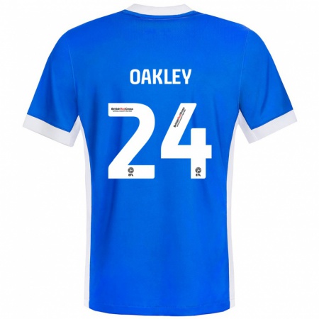 Kandiny Enfant Maillot Marcel Oakley #24 Bleu Blanc Tenues Domicile 2024/25 T-Shirt