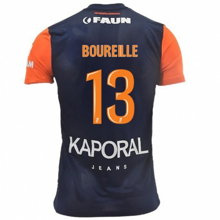 Kandiny Enfant Maillot Celeste Boureille #13 Bleu Marine Orange Tenues Domicile 2024/25 T-Shirt