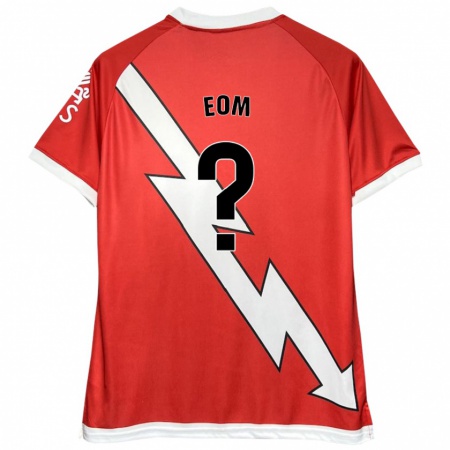 Kandiny Enfant Maillot Dong-Geon Eom #0 Blanc Rouge Tenues Domicile 2024/25 T-Shirt