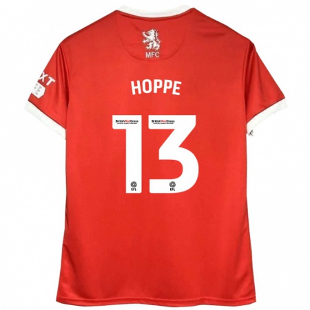 Kandiny Enfant Maillot Matthew Hoppe #13 Rouge Blanc Tenues Domicile 2024/25 T-Shirt