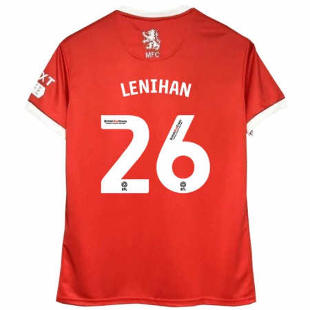 Kandiny Enfant Maillot Darragh Lenihan #26 Rouge Blanc Tenues Domicile 2024/25 T-Shirt