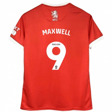 Kandiny Enfant Maillot Armani Maxwell #9 Rouge Blanc Tenues Domicile 2024/25 T-Shirt