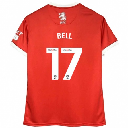 Kandiny Enfant Maillot Millie Bell #17 Rouge Blanc Tenues Domicile 2024/25 T-Shirt