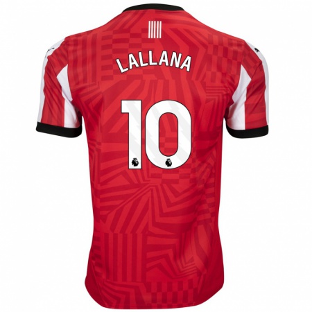 Kandiny Enfant Maillot Adam Lallana #10 Rouge Blanc Tenues Domicile 2024/25 T-Shirt