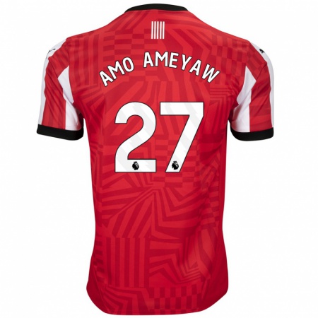 Kandiny Enfant Maillot Samuel Amo-Ameyaw #27 Rouge Blanc Tenues Domicile 2024/25 T-Shirt