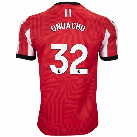 Kandiny Enfant Maillot Paul Onuachu #32 Rouge Blanc Tenues Domicile 2024/25 T-Shirt