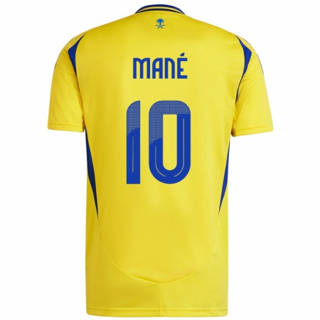 Kandiny Enfant Maillot Sadio Mané #10 Jaune Bleu Tenues Domicile 2024/25 T-Shirt