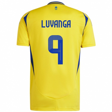 Kandiny Enfant Maillot Clara Luvanga #9 Jaune Bleu Tenues Domicile 2024/25 T-Shirt