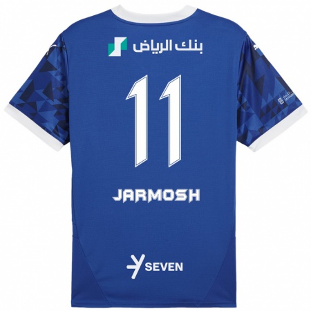 Kandiny Enfant Maillot Abdulaziz Jarmosh #11 Bleu Foncé Blanc Tenues Domicile 2024/25 T-Shirt