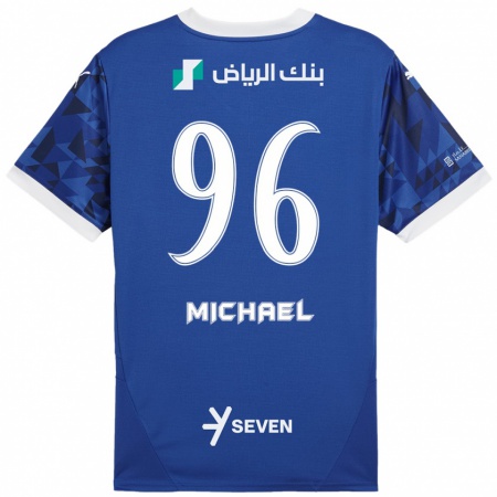 Kandiny Enfant Maillot Michael #96 Bleu Foncé Blanc Tenues Domicile 2024/25 T-Shirt