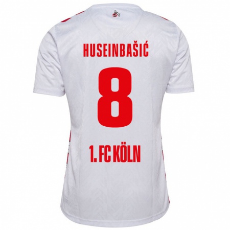 Kandiny Enfant Maillot Denis Huseinbasic #8 Blanc Rouge Tenues Domicile 2024/25 T-Shirt