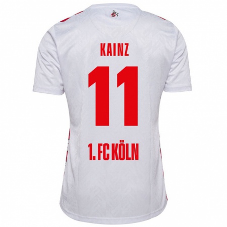 Kandiny Enfant Maillot Florian Kainz #11 Blanc Rouge Tenues Domicile 2024/25 T-Shirt