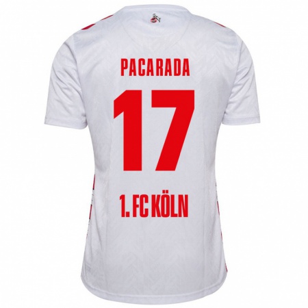 Kandiny Enfant Maillot Leart Paçarada #17 Blanc Rouge Tenues Domicile 2024/25 T-Shirt