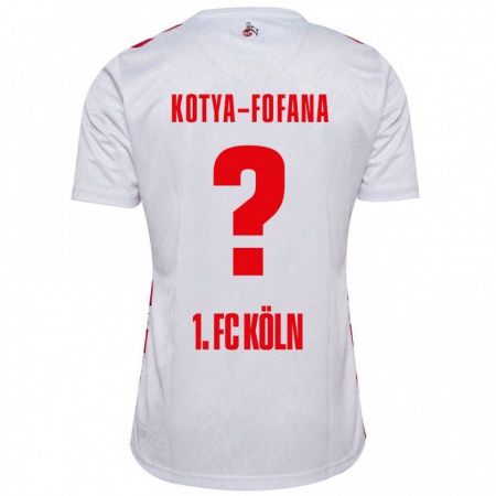 Kandiny Enfant Maillot Assad Kotya-Fofana #0 Blanc Rouge Tenues Domicile 2024/25 T-Shirt