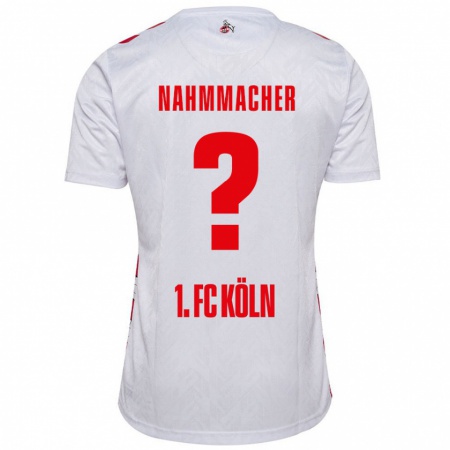 Kandiny Enfant Maillot Emil Nahmmacher #0 Blanc Rouge Tenues Domicile 2024/25 T-Shirt