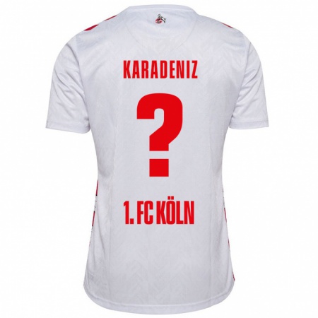 Kandiny Enfant Maillot Thierry Karadeniz #0 Blanc Rouge Tenues Domicile 2024/25 T-Shirt