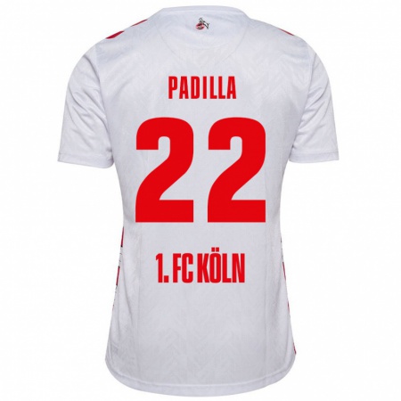 Kandiny Enfant Maillot Natalia Padilla #22 Blanc Rouge Tenues Domicile 2024/25 T-Shirt