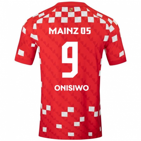 Kandiny Enfant Maillot Karim Onisiwo #9 Blanc Rouge Tenues Domicile 2024/25 T-Shirt