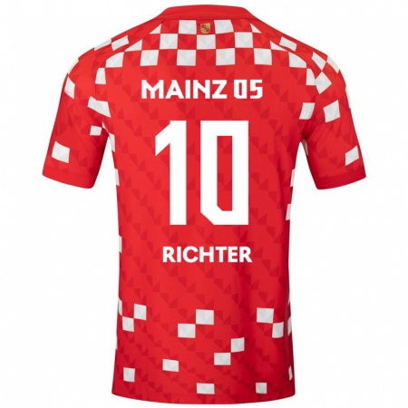 Kandiny Enfant Maillot Marco Richter #10 Blanc Rouge Tenues Domicile 2024/25 T-Shirt