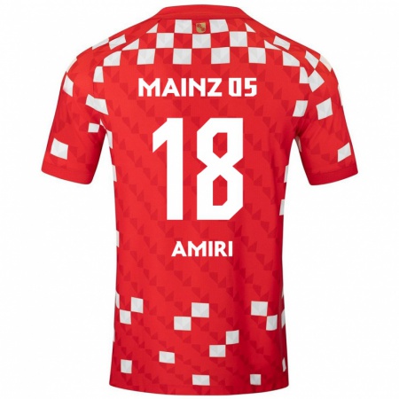 Kandiny Enfant Maillot Nadiem Amiri #18 Blanc Rouge Tenues Domicile 2024/25 T-Shirt