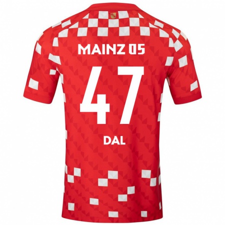 Kandiny Enfant Maillot Maxim Dal #47 Blanc Rouge Tenues Domicile 2024/25 T-Shirt