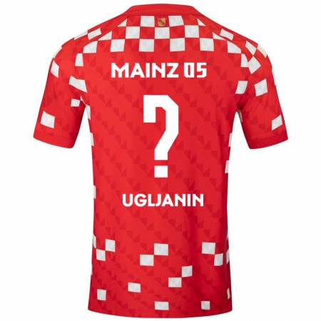 Kandiny Enfant Maillot Jusuf Ugljanin #0 Blanc Rouge Tenues Domicile 2024/25 T-Shirt