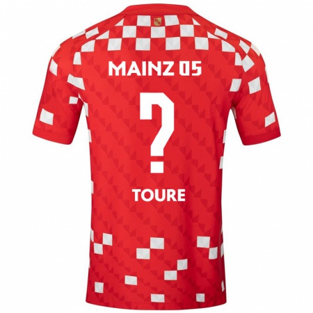 Kandiny Enfant Maillot Safyan Toure #0 Blanc Rouge Tenues Domicile 2024/25 T-Shirt