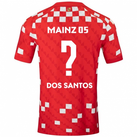 Kandiny Enfant Maillot Alexandre Tavares Dos Santos #0 Blanc Rouge Tenues Domicile 2024/25 T-Shirt