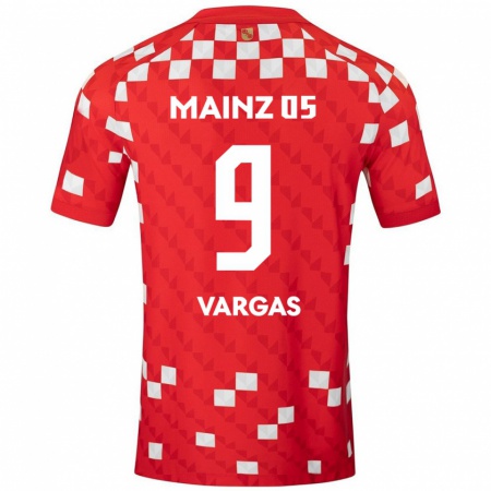 Kandiny Enfant Maillot Nayrobi Vargas #9 Blanc Rouge Tenues Domicile 2024/25 T-Shirt