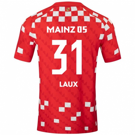 Kandiny Enfant Maillot Lucas Laux #31 Blanc Rouge Tenues Domicile 2024/25 T-Shirt