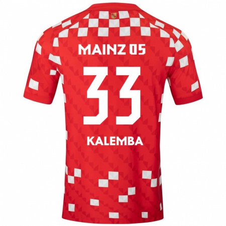 Kandiny Enfant Maillot Marcel Kalemba #33 Blanc Rouge Tenues Domicile 2024/25 T-Shirt