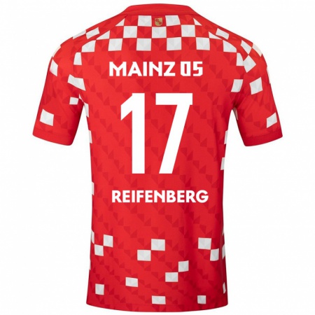 Kandiny Enfant Maillot Michelle Reifenberg #17 Blanc Rouge Tenues Domicile 2024/25 T-Shirt