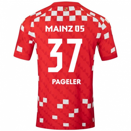 Kandiny Enfant Maillot Maja Pageler #37 Blanc Rouge Tenues Domicile 2024/25 T-Shirt