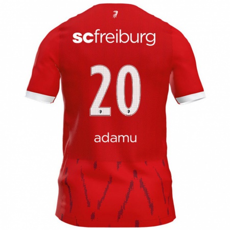 Kandiny Enfant Maillot Junior Adamu #20 Rouge Tenues Domicile 2024/25 T-Shirt