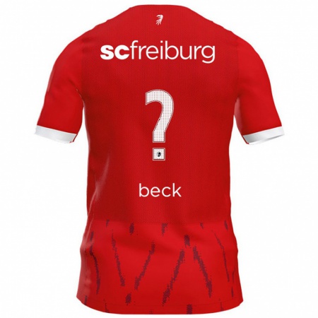 Kandiny Enfant Maillot Ruben Beck #0 Rouge Tenues Domicile 2024/25 T-Shirt