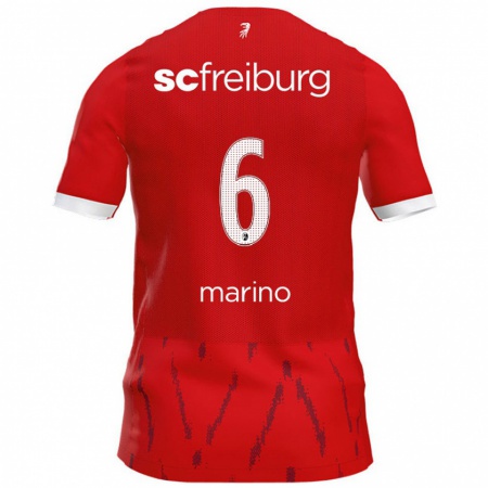 Kandiny Enfant Maillot Luca Marino #6 Rouge Tenues Domicile 2024/25 T-Shirt