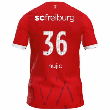 Kandiny Enfant Maillot Luka Nujic #36 Rouge Tenues Domicile 2024/25 T-Shirt