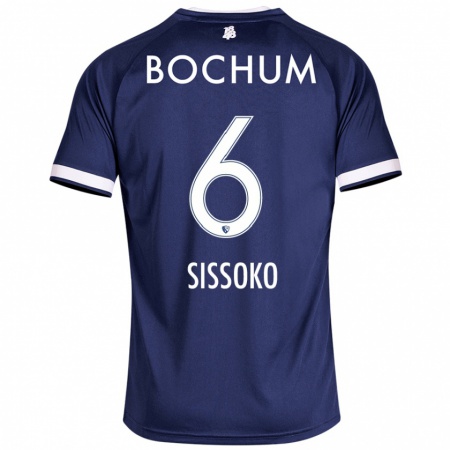 Kandiny Enfant Maillot Ibrahima Sissoko #6 Bleu Foncé Tenues Domicile 2024/25 T-Shirt