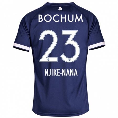 Kandiny Enfant Maillot Jean-Philippe Njike-Nana #23 Bleu Foncé Tenues Domicile 2024/25 T-Shirt