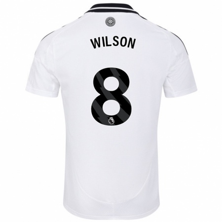 Kandiny Enfant Maillot Harry Wilson #8 Blanc Tenues Domicile 2024/25 T-Shirt