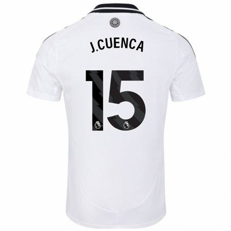 Kandiny Enfant Maillot Jorge Cuenca #15 Blanc Tenues Domicile 2024/25 T-Shirt